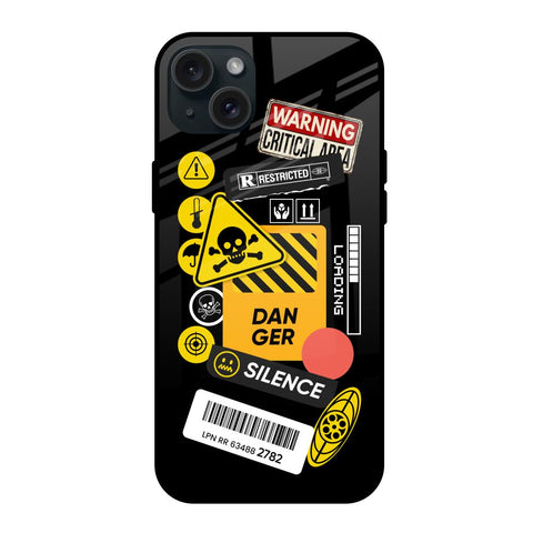Danger Signs Glossy Case for iPhone 15 Plus