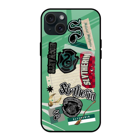 Slytherin Glossy Case for iPhone 15 Plus
