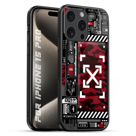 Technology Art Glossy Case for iPhone 15 Pro