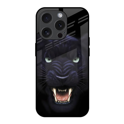 Angry Black Leopard Glossy Case for iPhone 15 Pro