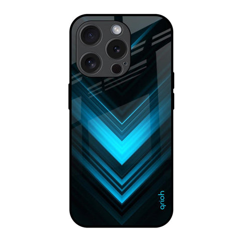 Vertical Blue Arrow Glossy Case For iPhone 15 Pro