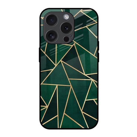Abstract Green Glossy Case For iPhone 15 Pro