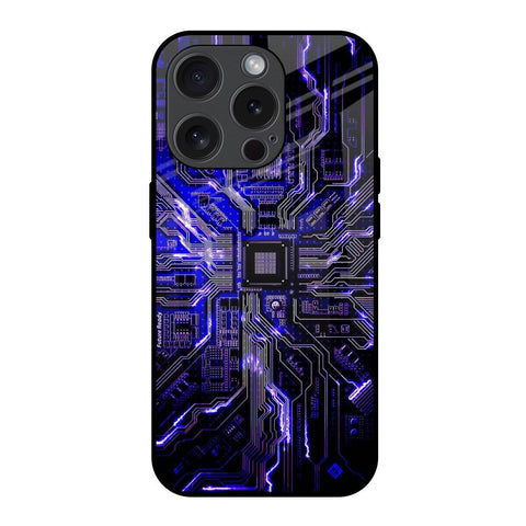 Techno Color Pattern Glossy Case For iPhone 15 Pro