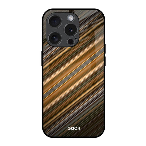 Diagonal Slash Pattern Glossy Case for iPhone 15 Pro