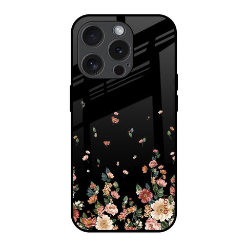 Floating Floral Print Glossy Case for iPhone 15 Pro