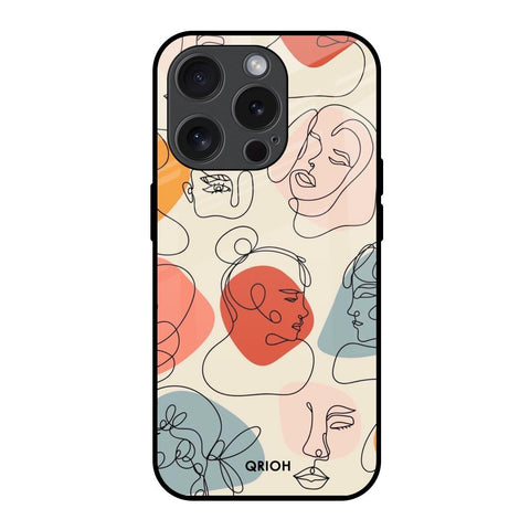 Abstract Faces Glossy Case for iPhone 15 Pro