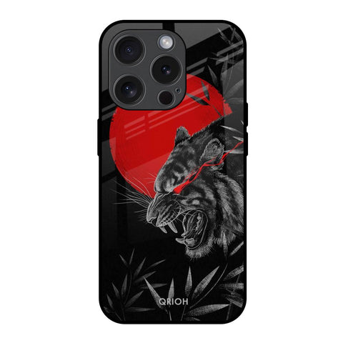 Red Moon Tiger Glossy Case for iPhone 15 Pro