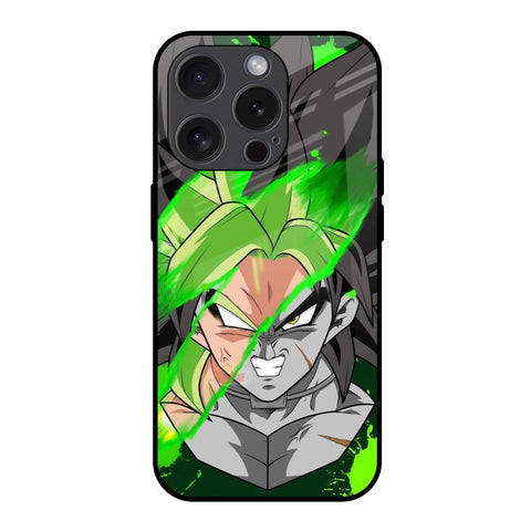 Anime Green Splash Glossy Case for iPhone 15 Pro