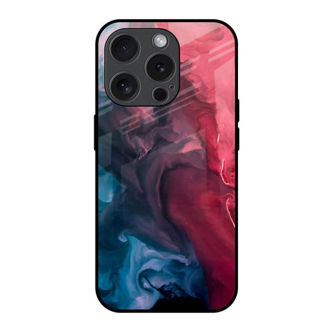 Blue & Red Smoke Glossy Case for iPhone 15 Pro