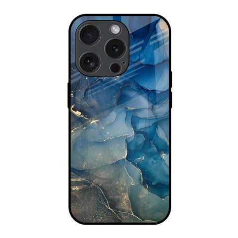 Blue Cool Marble Glossy Case for iPhone 15 Pro
