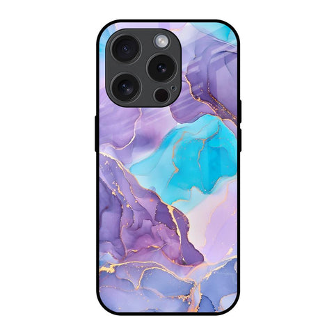 Alcohol ink Marble Glossy Case for iPhone 15 Pro
