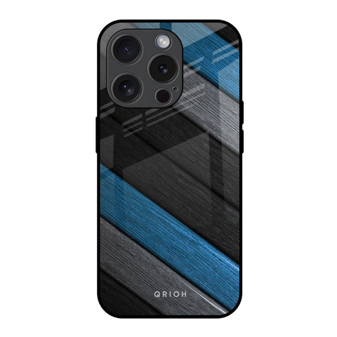 Multicolor Wooden Effect Glossy Case for iPhone 15 Pro