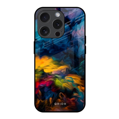 Multicolor Oil Painting Glossy Case for iPhone 15 Pro
