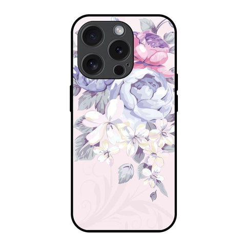 Elegant Floral Glossy Case for iPhone 15 Pro