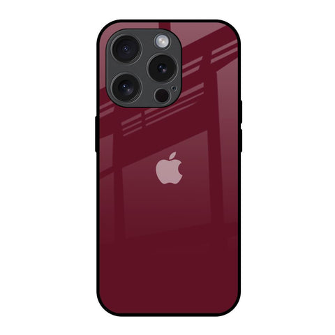 Classic Burgundy Glossy Case for iPhone 15 Pro