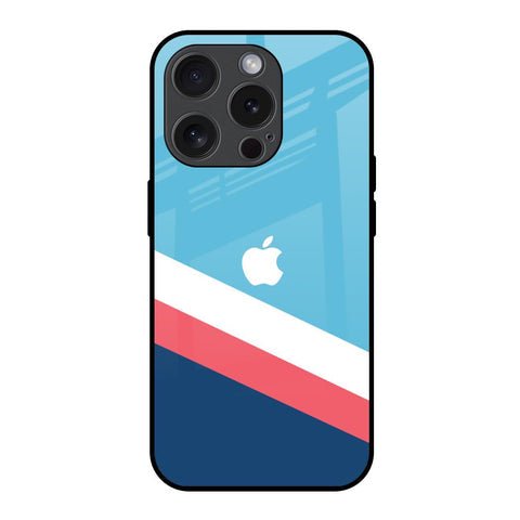 Pink & White Stripes Glossy Case For iPhone 15 Pro