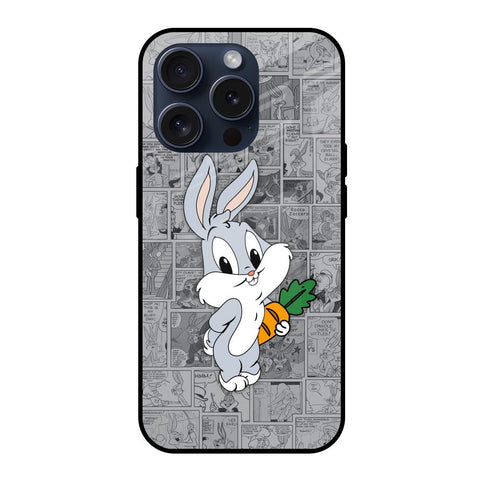Cute Baby Bunny Glossy Case for iPhone 15 Pro