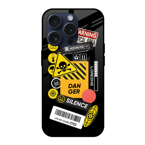 Danger Signs Glossy Case for iPhone 15 Pro