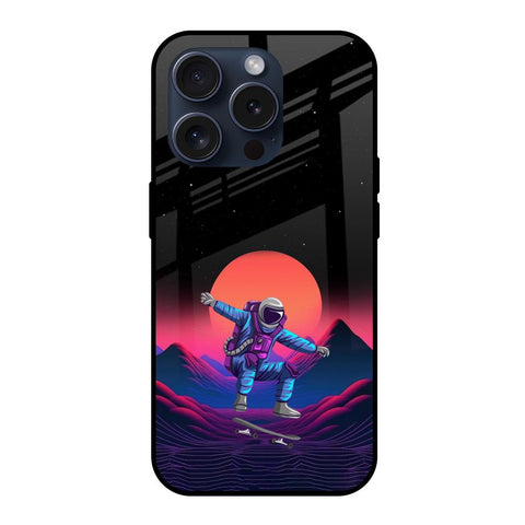 Retro Astronaut Glossy Case for iPhone 15 Pro