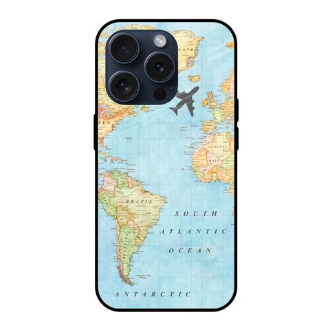 Travel Map Glossy Case for iPhone 15 Pro