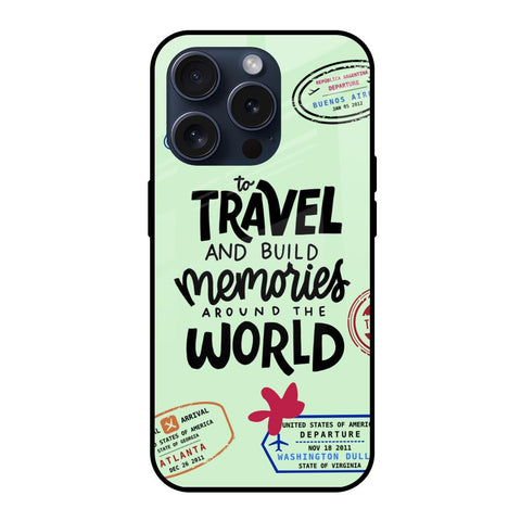 Travel Stamps Glossy Case for iPhone 15 Pro
