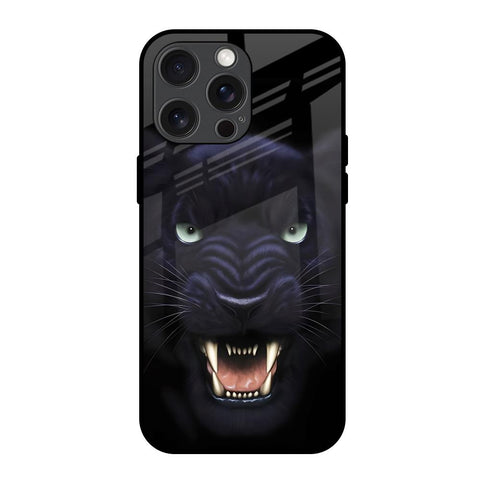 Angry Black Leopard Glossy Case for iPhone 15 Pro Max