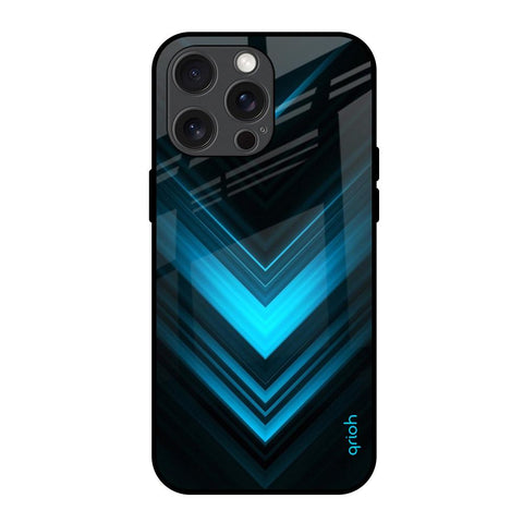 Vertical Blue Arrow Glossy Case For iPhone 15 Pro Max