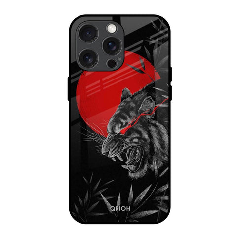 Red Moon Tiger Glossy Case for iPhone 15 Pro Max