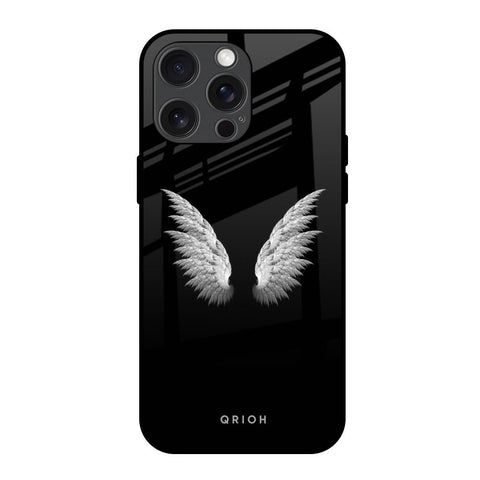 White Angel Wings Glossy Case for iPhone 15 Pro Max