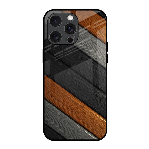 Tri Color Wood Glossy Case for iPhone 15 Pro Max