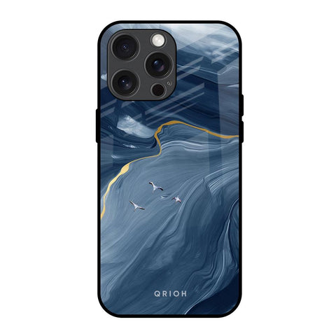 Deep Ocean Marble Glossy Case for iPhone 15 Pro Max