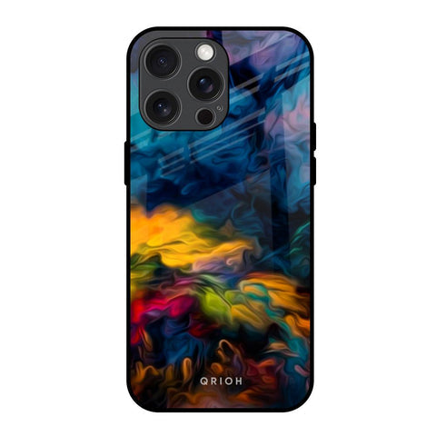 Multicolor Oil Painting Glossy Case for iPhone 15 Pro Max