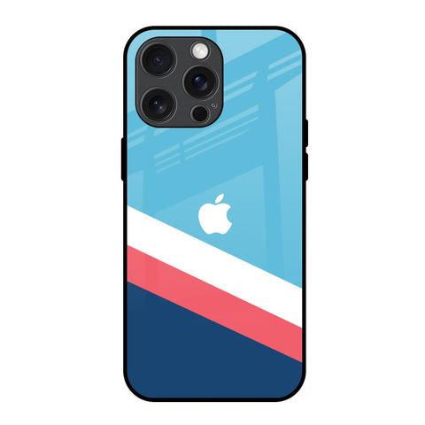 Pink & White Stripes Glossy Case For iPhone 15 Pro Max