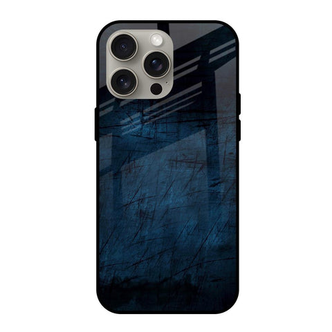Dark Blue Grunge Glossy Case for iPhone 15 Pro Max