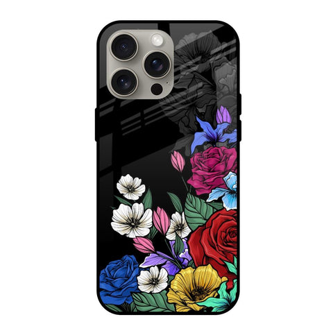 Rose Flower Bunch Art Glossy Case for iPhone 15 Pro Max