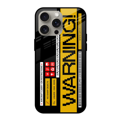 Aircraft Warning Glossy Case for iPhone 15 Pro Max