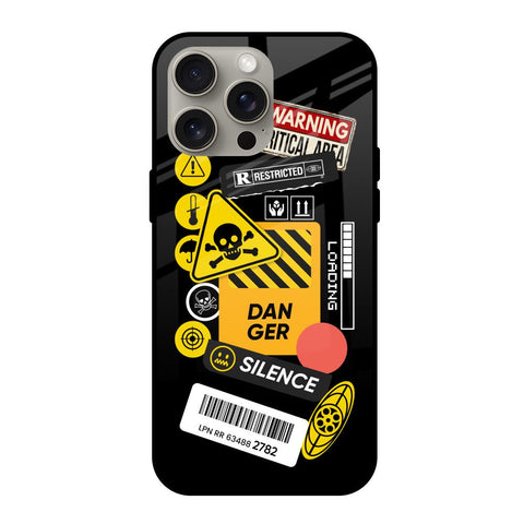 Danger Signs Glossy Case for iPhone 15 Pro Max