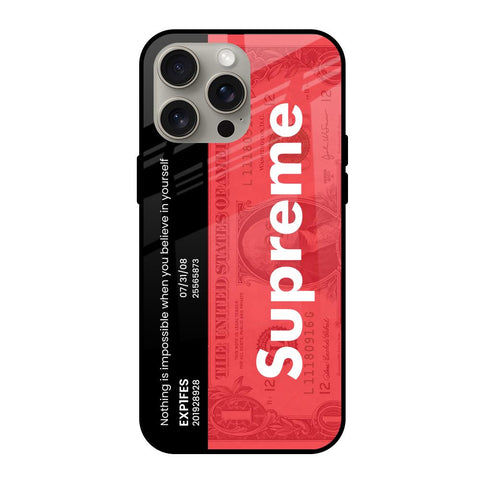 Supreme Ticket Glossy Case for iPhone 15 Pro Max