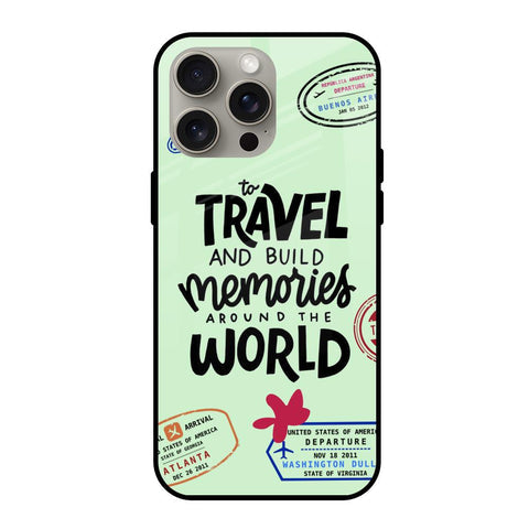 Travel Stamps Glossy Case for iPhone 15 Pro Max