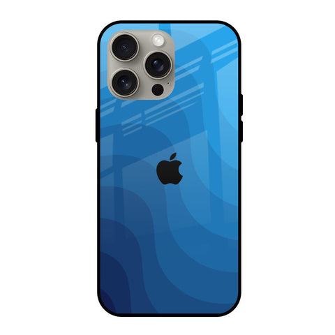 Blue Wave Abstract Glossy Case for iPhone 15 Pro Max