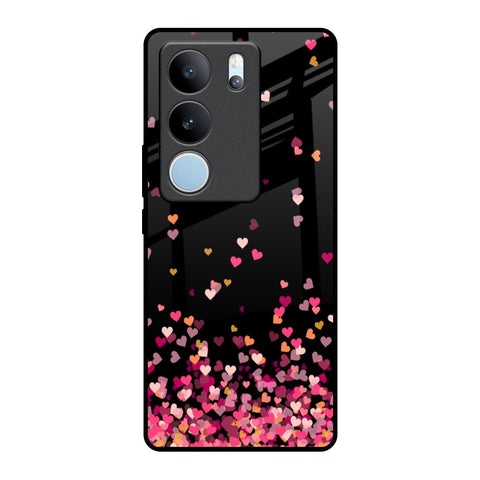 Heart Rain Fall Glossy Case For Vivo V29 5G