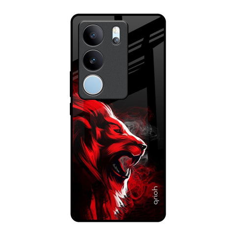 Red Angry Lion Glossy Case for Vivo V29 5G