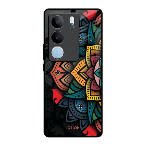 Retro Gorgeous Flower Glossy Case for Vivo V29 5G