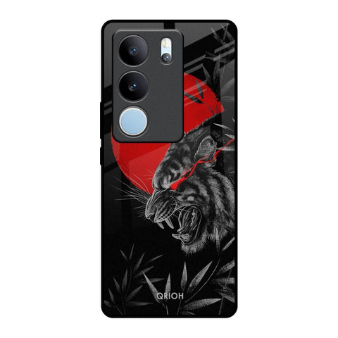 Red Moon Tiger Glossy Case for Vivo V29 5G