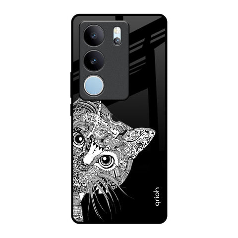 Kitten Mandala Glossy Case for Vivo V29 5G