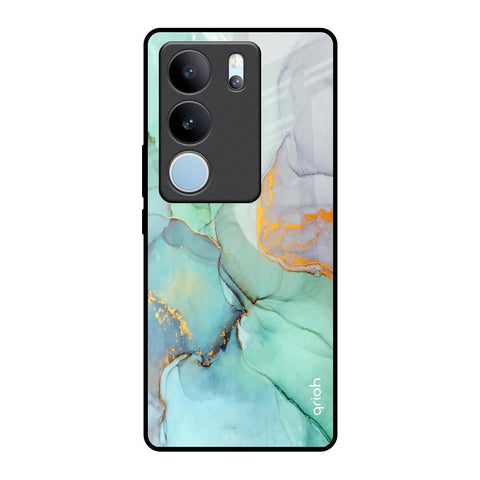 Green Marble Glossy Case for Vivo V29 5G