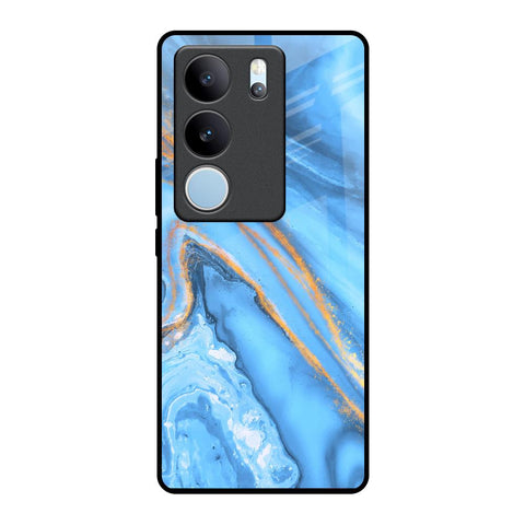 Vibrant Blue Marble Glossy Case for Vivo V29 5G