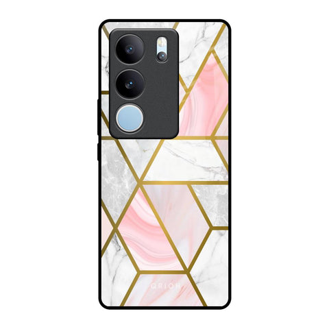 Geometrical Marble Glossy Case for Vivo V29 5G