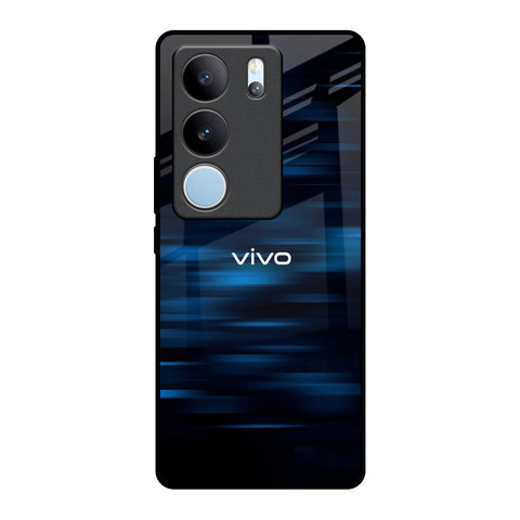 Blue Rough Abstract Glossy Case for Vivo V29 5G