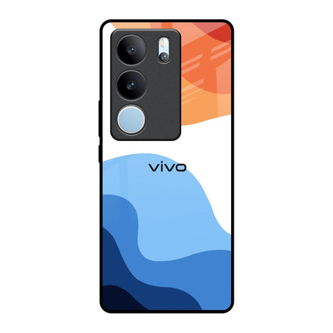 Wavy Color Pattern Glossy Case for Vivo V29 5G